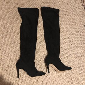 Over the knee heeled boots